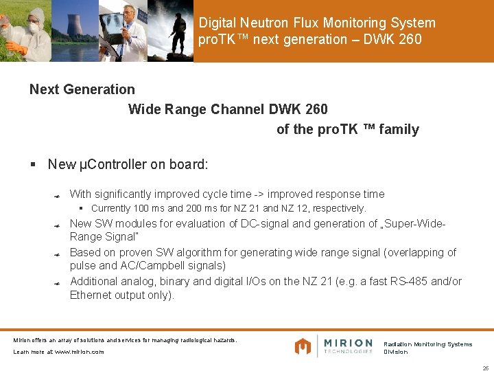 Digital Neutron Flux Monitoring System pro. TK™ next generation – DWK 260 Next Generation