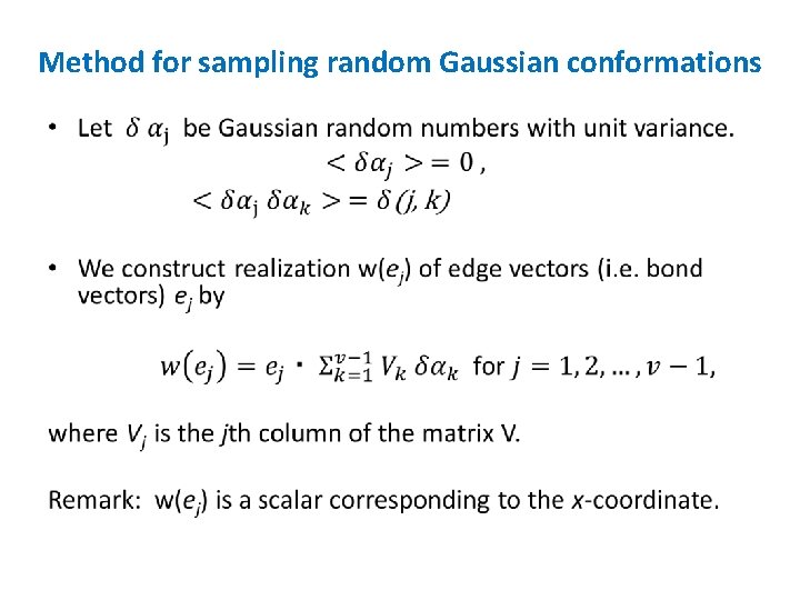 Method for sampling random Gaussian conformations • 