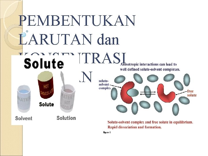 PEMBENTUKAN LARUTAN dan KONSENTRASI LARUTAN 