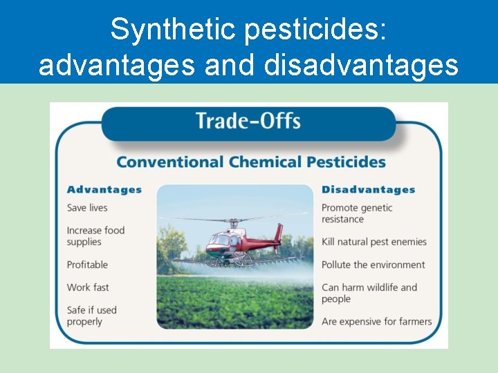 Synthetic pesticides: advantages and disadvantages 