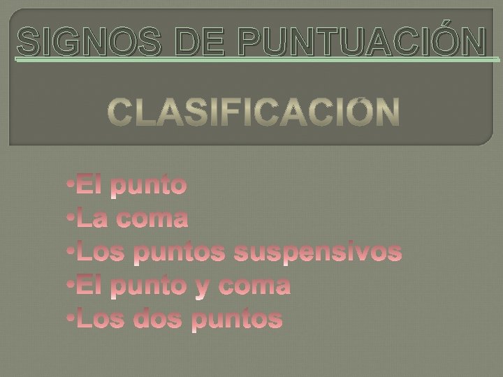 SIGNOS DE PUNTUACIÓN 