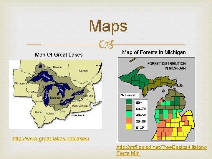 Map Of Great Lakes Maps Map of Forests in Michigan http: //www. great-lakes. net/lakes/