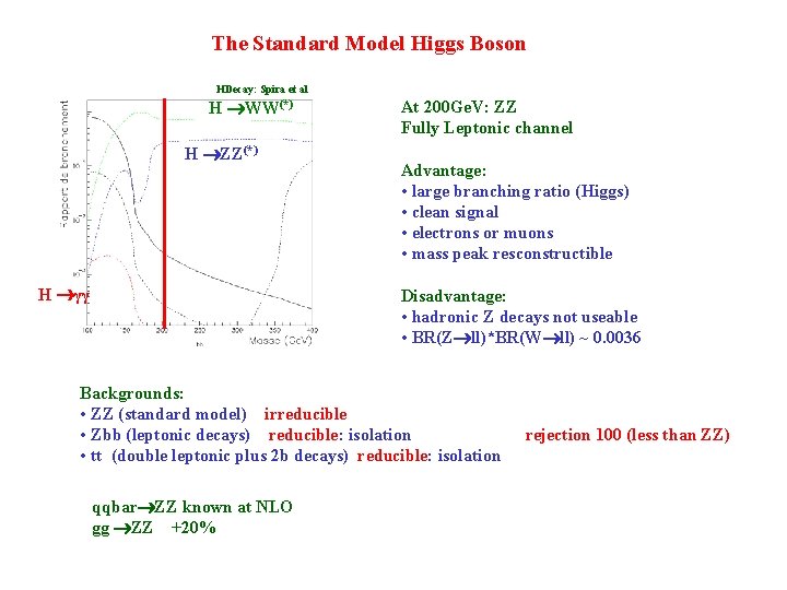 The Standard Model Higgs Boson HDecay: Spira et al H WW(*) H ZZ(*) H