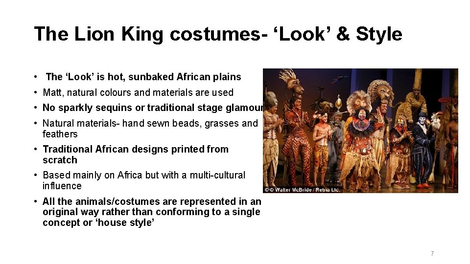 The Lion King costumes- ‘Look’ & Style • The ‘Look’ is hot, sunbaked African