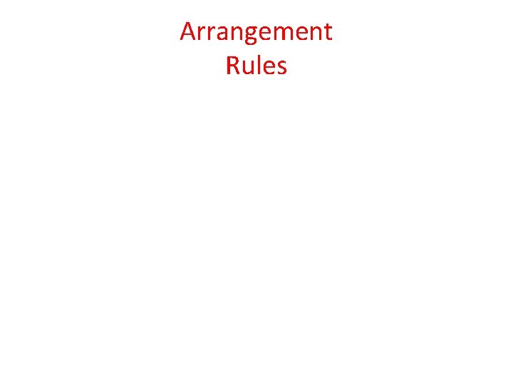 Arrangement Rules 