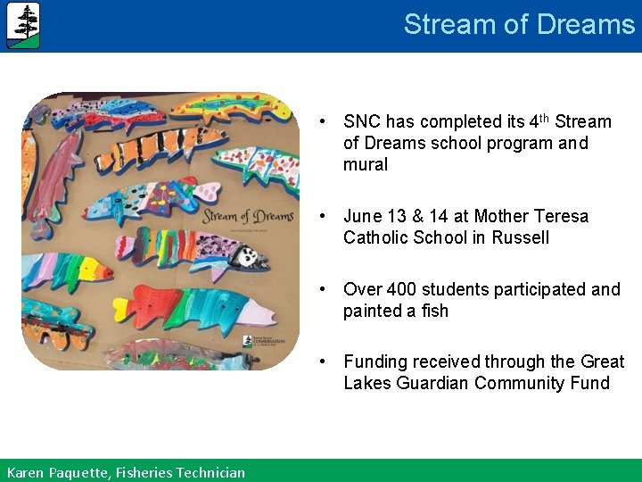 Stream of Dreams • SNC has completed its 4 th Stream of Dreams school