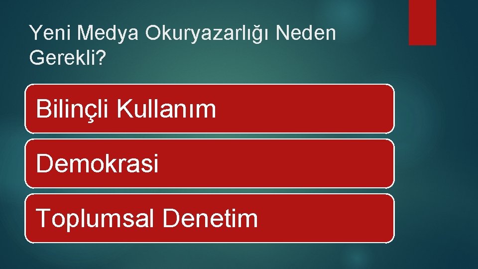 Yeni Medya Okuryazarlığı Neden Gerekli? Bilinçli Kullanım Demokrasi Toplumsal Denetim 