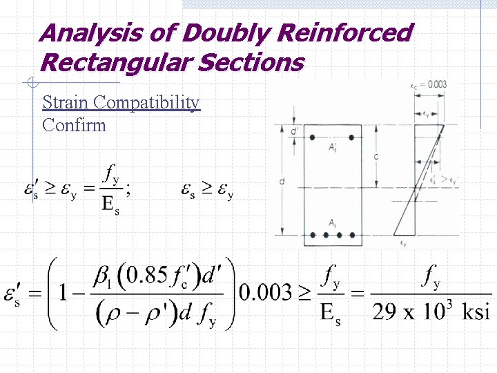 Lecture Goals Doubly Reinforced beams T Beams and
