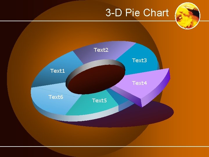 3 -D Pie Chart Text 2 Text 3 Text 1 Text 4 Text 6