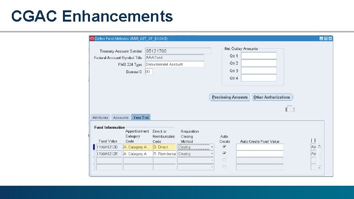 CGAC Enhancements 