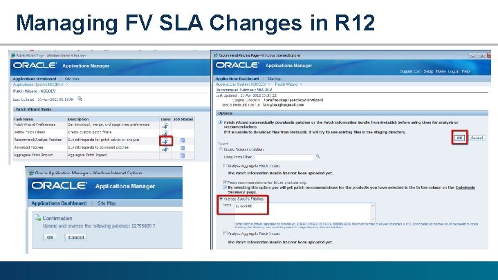 Managing FV SLA Changes in R 12 