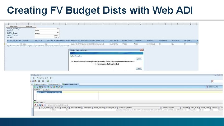 Creating FV Budget Dists with Web ADI 