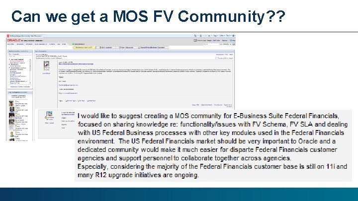 Can we get a MOS FV Community? ? 