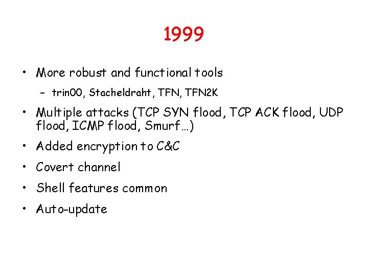 1999 • More robust and functional tools – trin 00, Stacheldraht, TFN 2 K