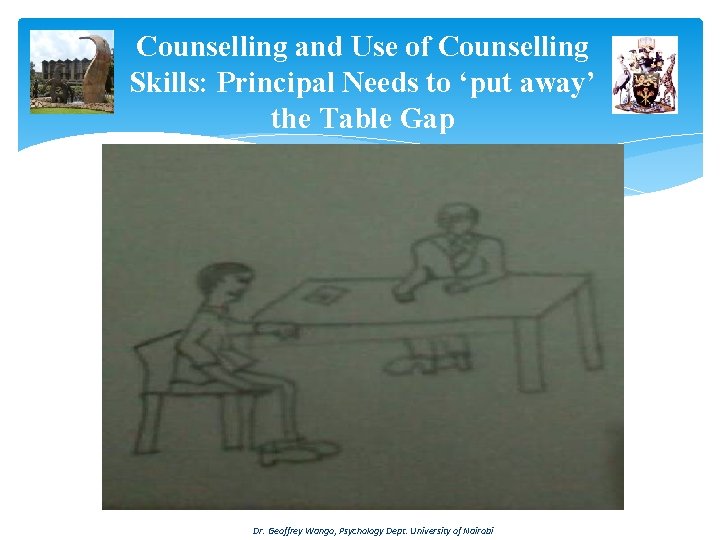 Counselling and Use of Counselling Skills: Principal Needs to ‘put away’ the Table Gap