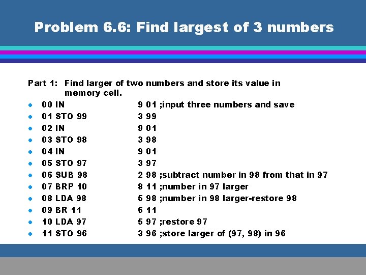 Problem 6. 6: Find largest of 3 numbers Part 1: Find larger of two