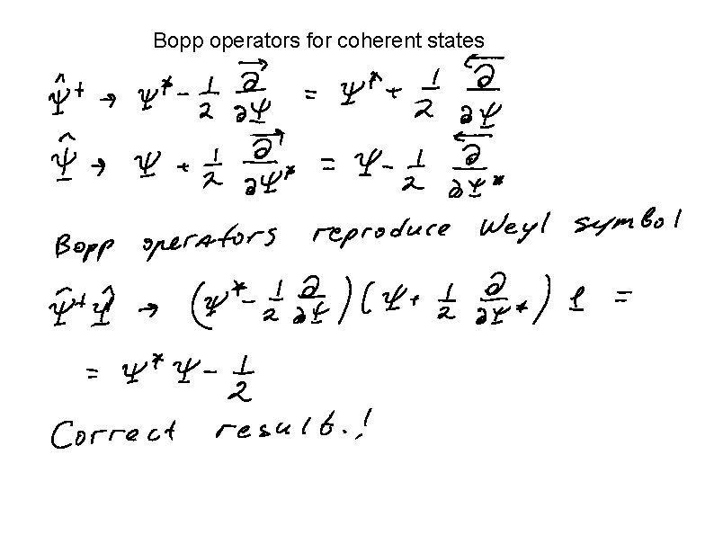 Bopp operators for coherent states 