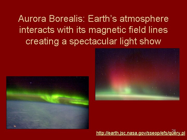 Aurora Borealis: Earth’s atmosphere interacts with its magnetic field lines creating a spectacular light Aurora Borealis: Earth’s atmosphere interacts with its magnetic field lines creating a spectacular light
