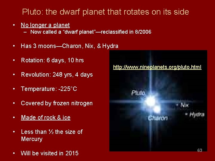 Pluto: the dwarf planet that rotates on its side • No longer a planet Pluto: the dwarf planet that rotates on its side • No longer a planet