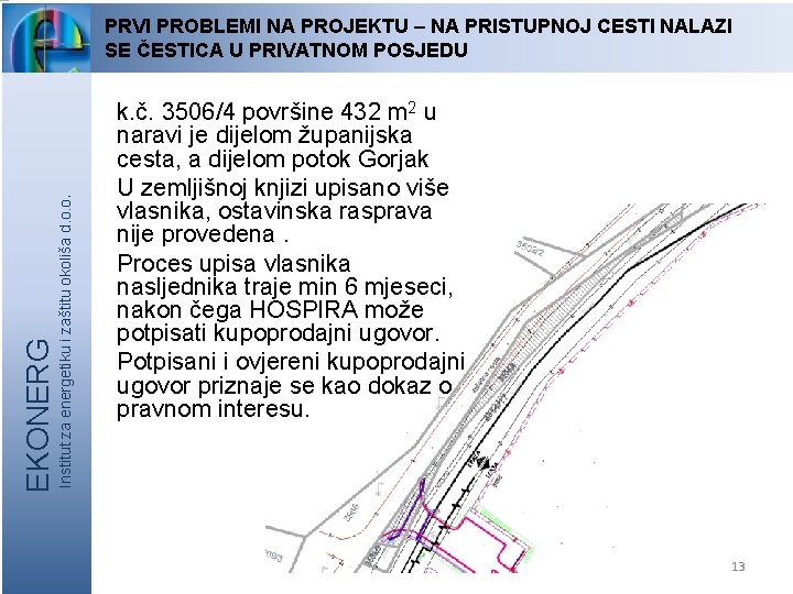 Institut za energetiku i zaštitu okoliša d. o. o. EKONERG PRVI PROBLEMI NA PROJEKTU