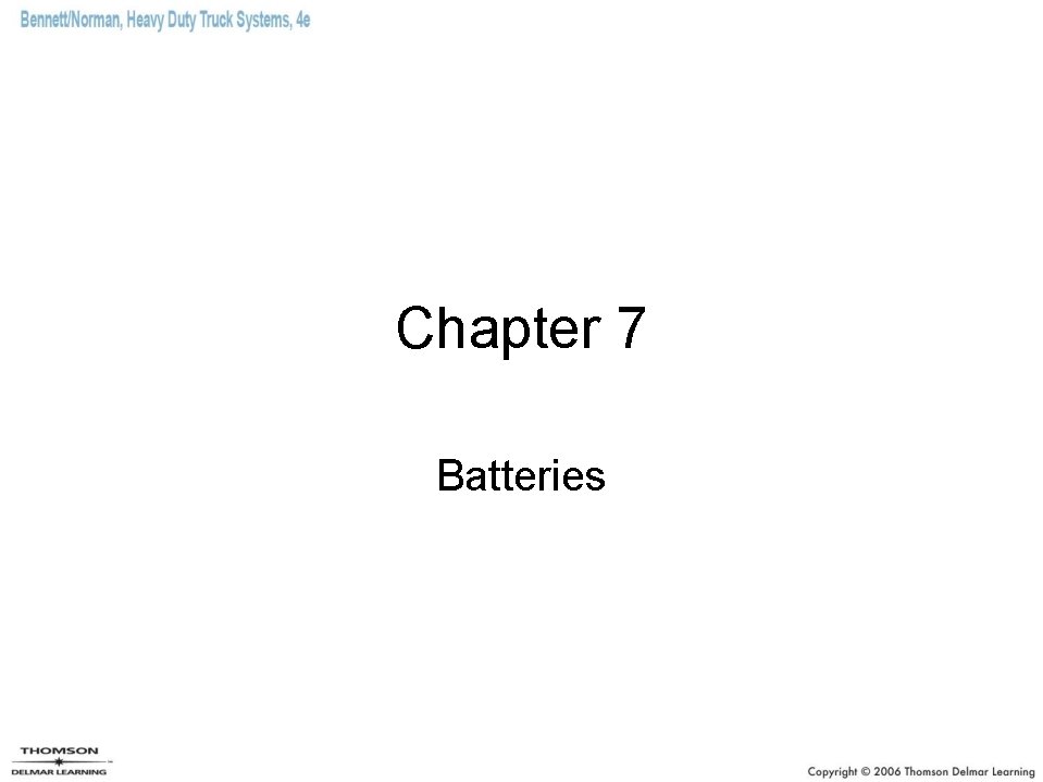 Chapter 7 Batteries 