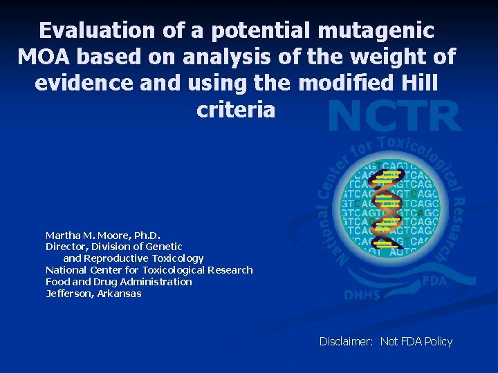 Evaluation of a potential mutagenic MOA based on analysis of the weight of evidence