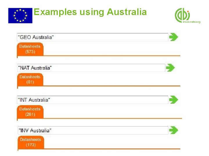 Examples using Australia 