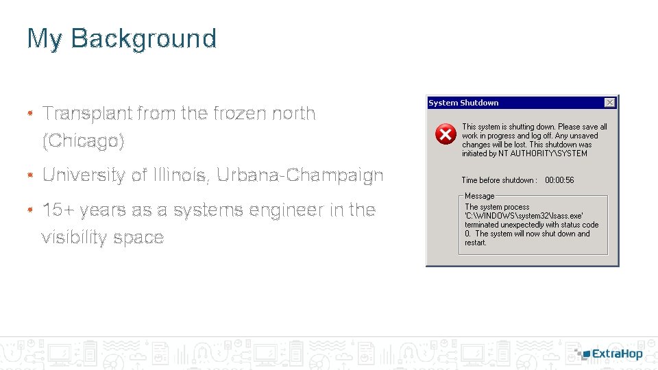 My Background • Transplant from the frozen north (Chicago) • University of Illinois, Urbana-Champaign My Background • Transplant from the frozen north (Chicago) • University of Illinois, Urbana-Champaign