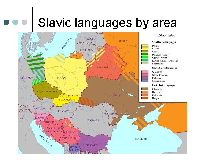 Slavic languages by area 