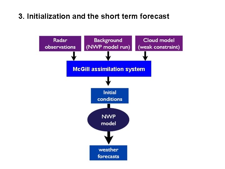 3. Initialization and the short term forecast Mc. Gill assimilation system 