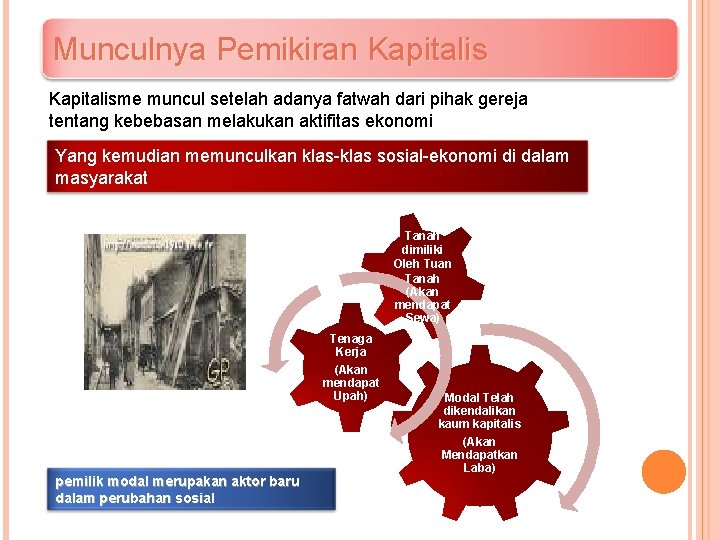 Munculnya Pemikiran Kapitalisme muncul setelah adanya fatwah dari pihak gereja tentang kebebasan melakukan aktifitas