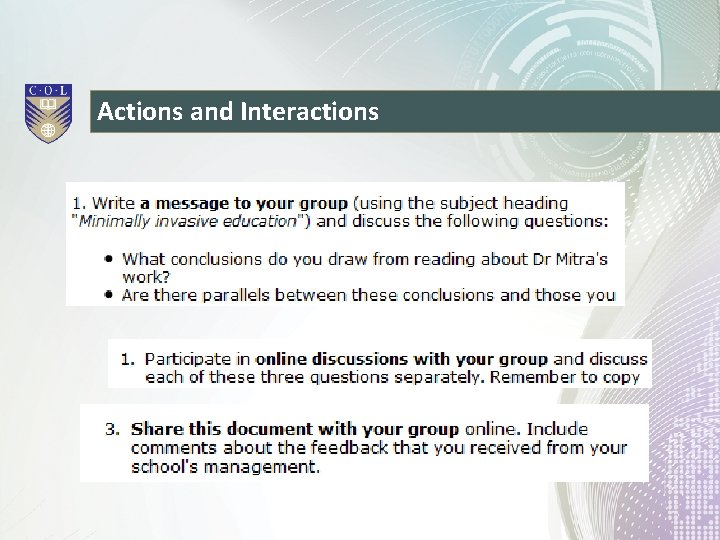 Actions and Interactions 