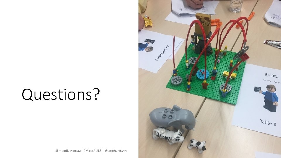 Questions? @moodlemootau | #Moot. AU 18 | @stephendann 