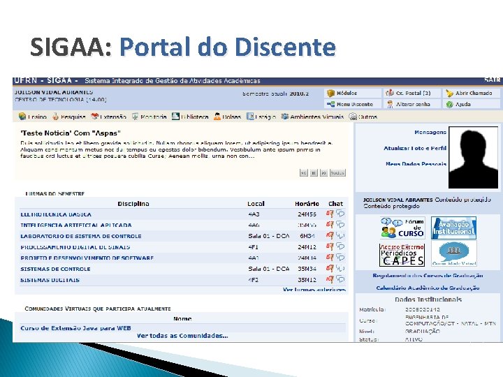 SIGAA: Portal do Discente 