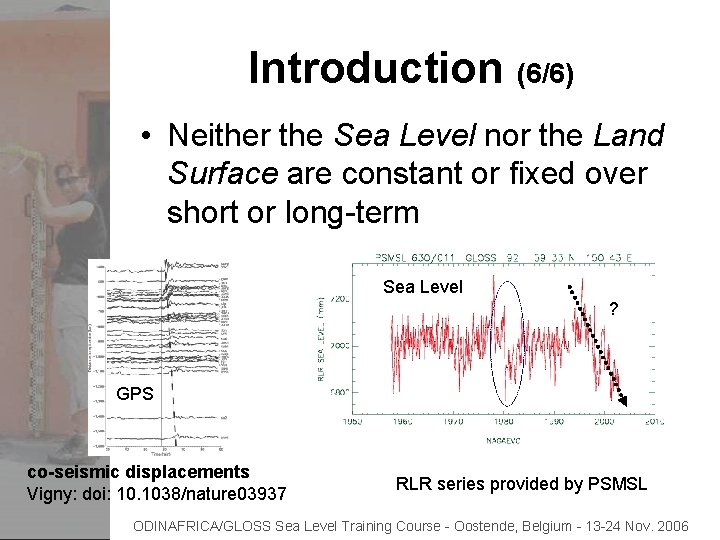 Introduction (6/6) • Neither the Sea Level nor the Land Surface are constant or