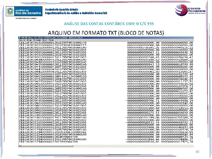 Contadoria Geral do Estado Superintendência de Análise e Relatórios Gerenciais ANÁLISE DAS CONTÁBEIS COM