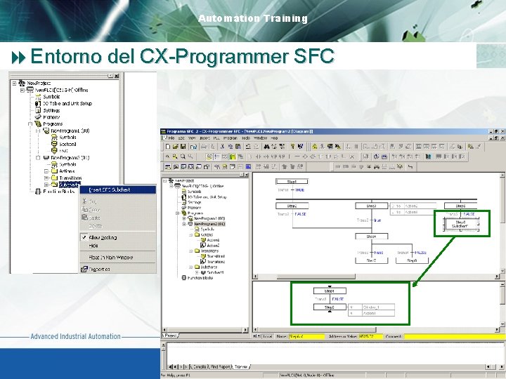 Automation Training 8 Entorno del CX-Programmer SFC 