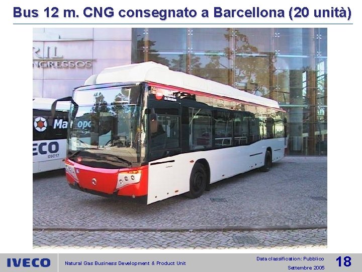 Bus 12 m. CNG consegnato a Barcellona (20 unità) Natural Gas Business Development &