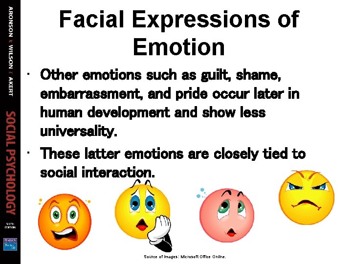 Facial Expressions of Emotion • Other emotions such as guilt, shame, embarrassment, and pride Facial Expressions of Emotion • Other emotions such as guilt, shame, embarrassment, and pride