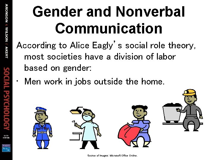 Gender and Nonverbal Communication According to Alice Eagly’s social role theory, most societies have Gender and Nonverbal Communication According to Alice Eagly’s social role theory, most societies have