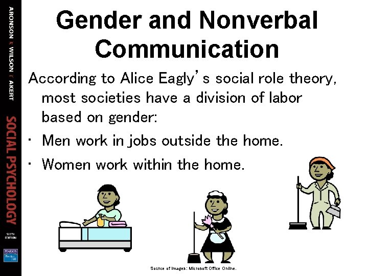 Gender and Nonverbal Communication According to Alice Eagly’s social role theory, most societies have Gender and Nonverbal Communication According to Alice Eagly’s social role theory, most societies have