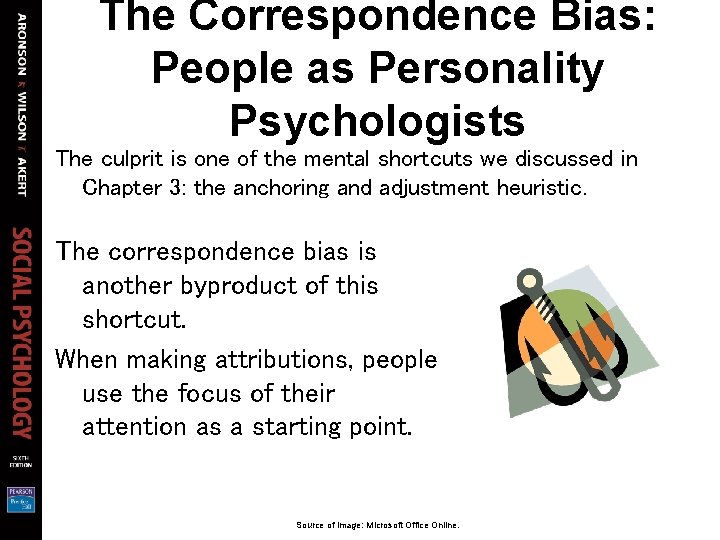 The Correspondence Bias: People as Personality Psychologists The culprit is one of the mental The Correspondence Bias: People as Personality Psychologists The culprit is one of the mental
