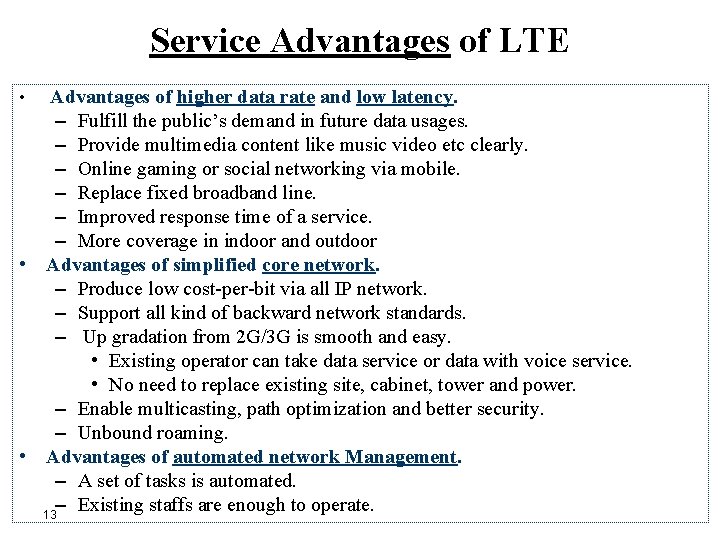 LTE Long Term Evolution Nancy I M Tech