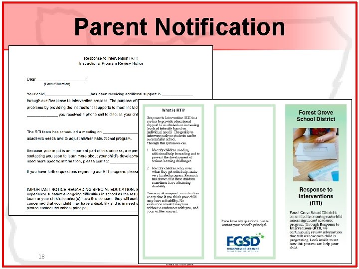 Parent Notification 18 