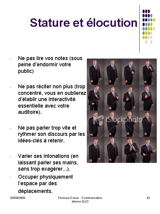 Stature et élocution - Ne pas lire vos notes (sous peine d’endormir votre public)