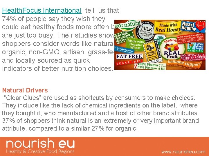 Health. Focus International tell us that 74% of people say they wish they could