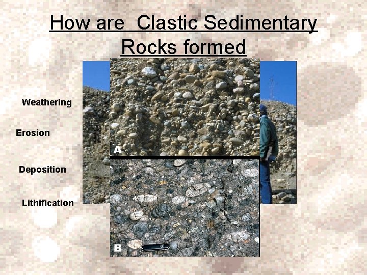 How are Clastic Sedimentary Rocks formed Weathering Erosion Deposition Lithification 