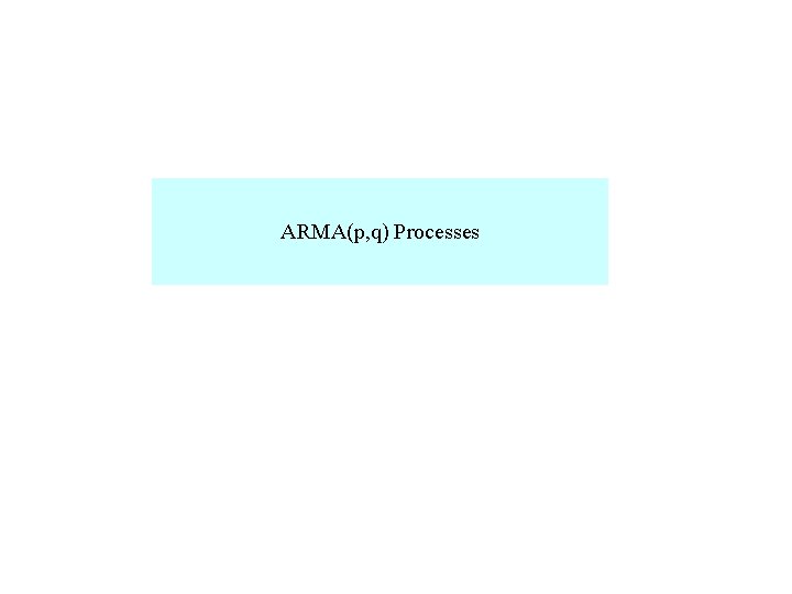 ARMA(p, q) Processes 