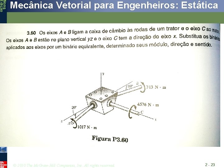 Nona Edição Mecânica Vetorial para Engenheiros: Estática © 2010 The Mc. Graw-Hill Companies, Inc.