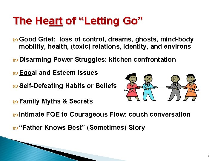 The Heart of “Letting Go” Good Grief: loss of control, dreams, ghosts, mind-body mobility,